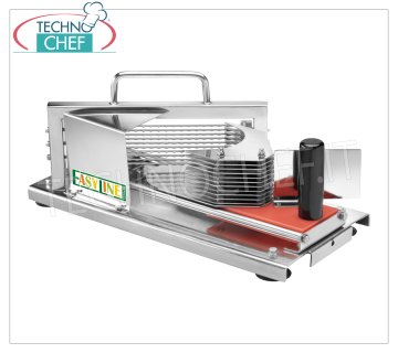 Manueller Obst- und Gemüseschneider aus Edelstahl mit Kunststoffgriff, Schnittstärke 5,5 mm