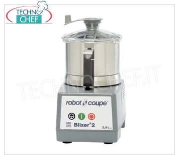 ROBOT COUPE - Blixer 2 Cutter-Homogenisator, 2,9-l-Schüssel, 1 Geschwindigkeit, Abm. mm 210 x 281 x 389h