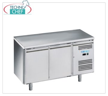 Forcold – Kühltisch, Temp.-2°/+8°C, 2 Türen, mit Monoblock, Stecksystem, Klasse D, Mod.M-GN2100TN-FC 2-türiger Kühltisch, mit Monoblock, Stecksystem, Fassungsvermögen 282 Liter, Temperatur -2°/+8°C, Umluftkühlung, Gastronorm 1/1, ÖKOLOGISCH in Klasse C, Gas R600a, V.230/1, Kw.0,275, Gewicht 88 kg, Abm.mm.1360x700x850h