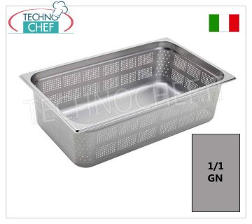 Perforierte Gastronorm 1/1 Edelstahlpfannen, Abmessung 530 x 325 mm