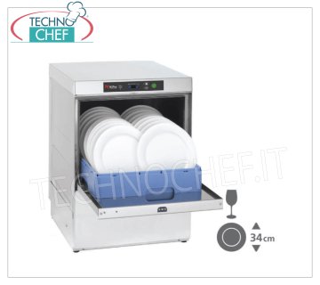 Elektronischer Untertischgeschirrspüler, 50x50cm quadratischer Korb, Doppeldosierer und Ablaufpumpe, dreiphasiger Multipower