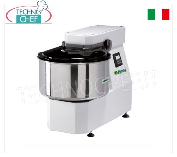 Fimar - 25 kg Spiralkneter (30 l Schüssel), Abmessungen 415 x 763 x 753 mm
