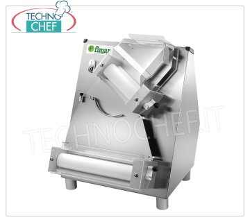 FIMAR - Pizzateigrolle aus Edelstahl mit zwei Paar 320 mm schrägen Rollen