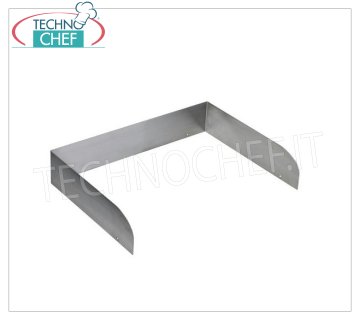 Tabletthalter aus satiniertem Edelstahl, für Tabletts mit einer maximalen Größe von 590 x 460 mm, Maße 605 x 460 x 115 mm