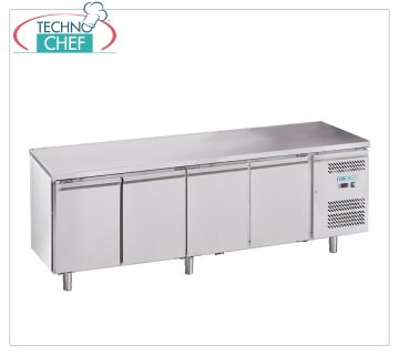 Forcold – Kühltisch, Temp.-18°/-22°C, 4 Türen, mit Monoblock, Plug-in-System, Klasse E, Mod.M-GN4100BT-FC Gefrierschrank Gefriertisch 4 Türen, mit Monoblock, Stecksystem, Fassungsvermögen 553 Liter, Betriebstemperatur -18°/-22°C, Gastronorm 1/1, belüftet, ÖKOLOGISCH in Klasse E, Gas R290, V.230 /1, Kw.0,675, Gewicht 144 Kg, Abm.mm.2230x700x850h