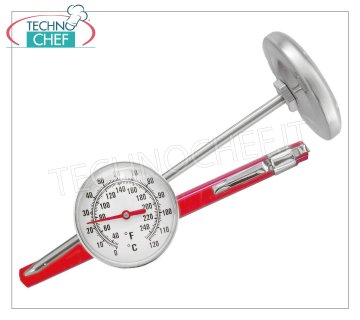 Thermometer Stift Thermometersonde für Braten, Bereich von 0 ° bis + 120 ° C, Division 1 ° C, 5 cm Durchmesser Quadranten