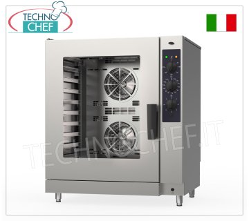 ELEKTRISCHER KONVEKTIONSDAMPFOFEN für die GASTRONOMIE, 10 GN1/1-BEHÄLTER, ELEKTROMECHANISCHE STEUERUNG