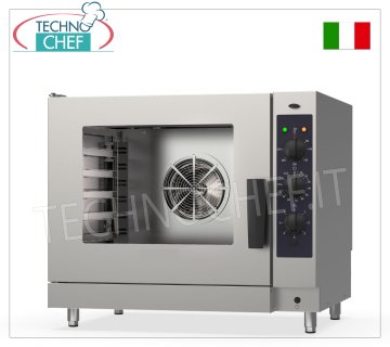 ELEKTRISCHER KONVEKTIONSDAMPFOFEN für 6 GN1/1-BLECHE (325 x 530 mm), Abm. 860 x 710 x 740 mm