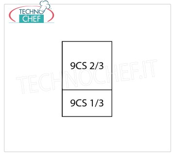 TECHNOCHEF - Set 1 Korb 2/3 + 1 Korb 1/3 für Nudelkocher, Mod.9CP5