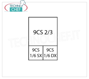TECHNOCHEF - Set 1 Korb 2/3 + 2 Körbe 1/6 für Nudelkocher, Mod.9CP6