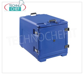 TECHNOCHEF - Beheizter isothermer Behälter aus Polyethylen für Lebensmittel, Mod.AF7 POLYETHYLEN ISOTHERMAL Beheizter Behälter zur Aufbewahrung von heißen, kalten oder gefrorenen Lebensmitteln, Fassungsvermögen 63 lt, Version mit VORDERER ÖFFNUNG, geeignet für GASTRO-NORM TRAYS 1/1, 1/2 und 1/3, Gewicht 11 kg, Abm .440x640x480h