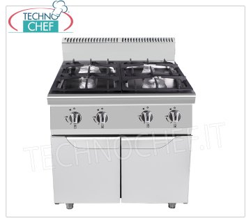 Technochef – 4-Brenner-Gasherd auf Mobilgerät, Kw.28,00