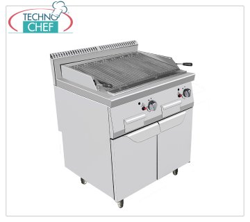 Technochef - LAVA STONE GRILL auf MOBIL, Kw.14,00 LAVASTEINGRILL auf MOBIL, Linie 700, thermische Leistung 14,00 kW, Abmessung 800 x 700 x 1085 mm