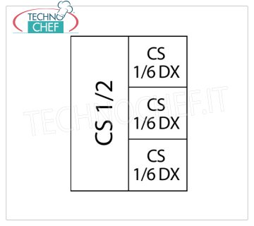 TECHNOCHEF - Set 1 Korb 1/2 + 3 Körbe 1/6 für Nudelkocher, Mod. C4