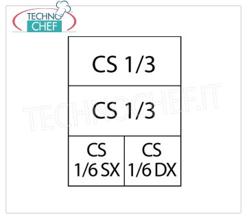 TECHNOCHEF - Set mit 2 1/3 Körben + 2 1/6 Körben für Nudelkocher, Mod.C4A Set mit 2 Körben 1/3 + 2 Körben 1/6, für Nudelkocher der Serie 700.