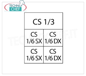 TECHNOCHEF - Set 1 Korb 1/3 + 4 Körbe 1/6 für Nudelkocher, Mod.C5 Set bestehend aus 1 Korb 1/3 + 4 Körben 1/6, für Nudelkocher der Serie 700.