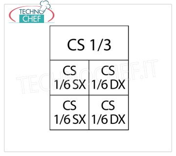 TECHNOCHEF - Set 1 Korb 1/3 + 4 Körbe 1/6 für Nudelkocher, Mod. C5