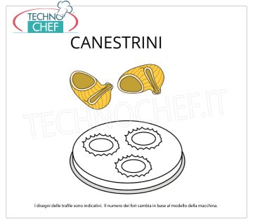 Technochef - CANESTRINI MATRIZE in MESSING-BRONZE-LEGIERUNG Matrize für Körbe aus Messing-Bronze-Legierung Ø 16 mm, für Mod. MPF1.5N