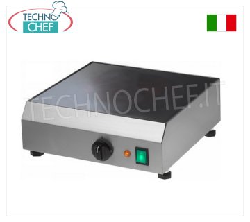 TECHNOCHEF - Profi-Crêpes-Maschine mit Glaskeramikplatte, Kw.2,1, Mod.CRE42V Elektrokreppmaschine mit glatter Glaskeramikplatte, Temperatureinstellung bis 300 ° C, V.230 / 1, Kw.2.1, Gewicht 15 kg, Abmessung mm.420x420x110h