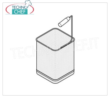 TECHNOCHEF - 1/6 DX Korb für Nudelkocher, Mod.CS1/6DX 1/6 DX-Korb, Abmessung 140 x 105 x 200 mm, für Nudelkocher der Serie 700.