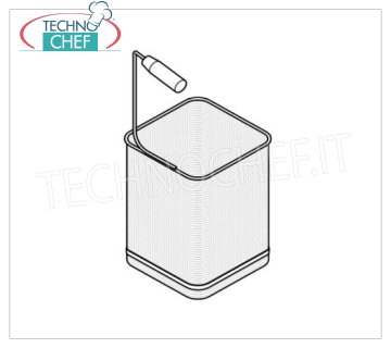 TECHNOCHEF - 1/6 SX-Korb für Nudelkocher, Mod.CS1/6SX Korb 1/6 SX, Abm. 140 x 105 x 200 mm, für Nudelkocher der Serie 700.