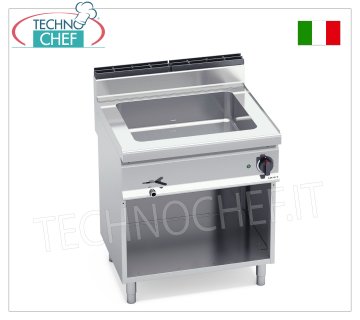 TECHNOCHEF - Professionelles elektrisches Bain-Marie auf offenem Schrank, Fassungsvermögen 2 x GN 1/1, Mod.E7BM8M ELEKTRISCHE BAIN MARIE auf OFFENEM SCHRANK, BERTOS, Linie MACROS 700, Serie CONSTANT, mit Tank für 2 GN 1/1-Behälter (ausgenommen), V.230/1, Kw.2,4, Gewicht 46 kg, Abm.mm.800x700x900h