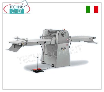 MECHANISCHE TEIGAUSROLLMASCHINE mit 150x60 cm BÄNDERN, Mod. EASY6-150