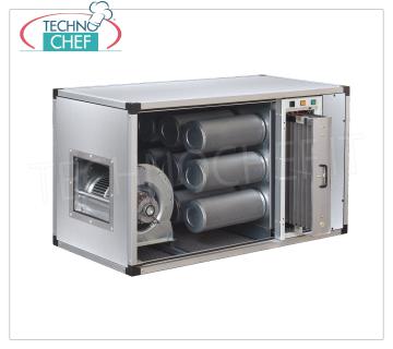 Desodorierung Einheiten mit Aktivkohle und prä-elektrostatischen Filter, MONOFASE V.230 / 1 EINHEIT Desodorierung mit 9 CYLINDERS von Aktivkohle und prä-elektrostatischen Filter, max 3000 m / cubic / h, 1400 rpm, V.230 / 1, Kw.1,35, Gewicht 100 kg, dim.mm.1300x670x750h