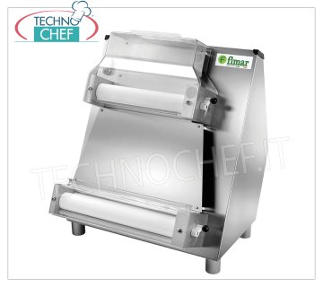 FIMAR - Pizzateigrolle aus Edelstahl mit zwei Paar paralleler Rollen von 420 mm