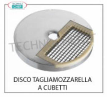 Gemüseschleifscheibe für Mozzarella in Würfeln 10x10x5h mm