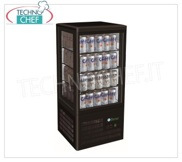 Forcar - Getränkekühlvitrine, 1 Tür, 58 l, belüftet, Temp. +4/+8 °C, Klasse C, Mod. G-TCBD68B