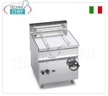 Technochef - Gasbratpfanne, manuelles Kippen, 80 l Fassungsvermögen, Mod.G9BR8/I