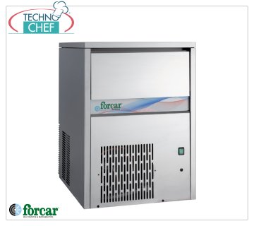 FORCAR – EISBEREITER in VOLLSTÄNDIGEN WÜRFELN, Ausbeute 100 kg/24 Stunden, LAGERUNG 60 kg, Profi