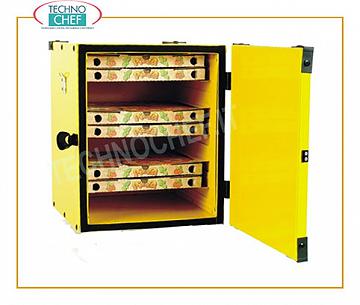 Pizzakarton, isotherm Pizzakarton mit Kartonführungen, wärmeisoliert, Inhalt 12 Kartons à 330 mm, Abm. 410 x 410 x 520 h mm