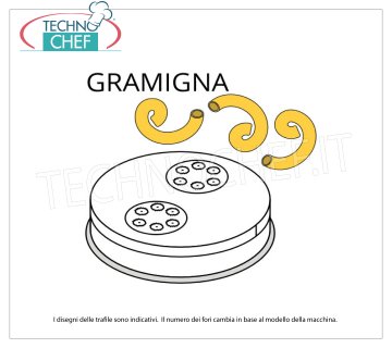 Technochef - GRAMIGNA MATRIZE in MESSING-BRONZE-LEGIERUNG Ø 3,5 mm Matrize aus Messing-Bronze-Legierung für Unkraut, für Mod. MPF1.5N