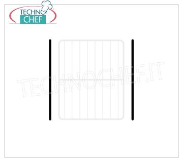 Paar Führungen aus Edelstahl Paar Edelstahlführungen für GN 2/1-Grillroste (mm 650x530)