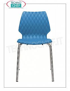 Stühle STUHL mit POLYPROPYLENKÖRPER in den Farben Ihrer Wahl (siehe Tabelle), 4-beiniger Rohrrahmen aus CHROMSTAHL, UNI-Kollektion von METALMOBIL, dim.mm.470x530x790h