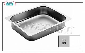 Gn 1/2 Tabletts aus Edelstahl Gastro-Norm 1/2 Edelstahl-Backblech mit 20 mm hohem Rand, Abm. mm 353x265x20h