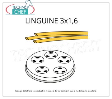 FIMAR – LINGUINE-SCHUBLADE 3x1,6 aus MESSING-BRONZE-LEGIERUNG Linguine-Matrize aus Messing-Bronze-Legierung 3x1,6 mm, für Mod. MPF2.5N/MPF4N und Mod. PF25E/PF40E.