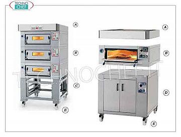 Modul-Elektrischpizzaöfen mit feuerfesten Kochplatten und Feuerbüchse aus Blech 
