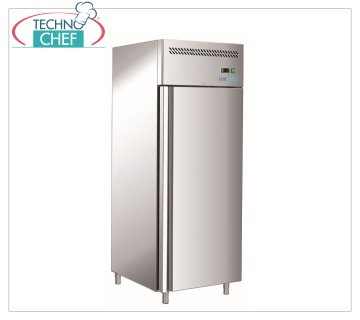 Forcold - 1-türiger Kühlschrank, Premium-Linie, mit Monoblock, Stecksystem, lt.605, Temp.+0°/+8°C, belüftet, GN 2/1, Klasse A, Mod.M-GNH610TN- FC 1-türiger Kühlschrankschrank, Premium-Linie, mit Monoblock, Stecksystem, 605 l, Temp.+0°/+8°C, belüftete Kühlung, ÖKOLOGISCH in Klasse A, Gas R290, GN 2/1, V.230 / 1, Kw.0,167, Gewicht 122 kg, Abm.mm.726x864x2150h