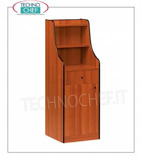 Möbel Zimmerservice Serviceeinheit Holzhalle Farbe KIRSCH furnierte, mit Besteckschublade 1, Fach mit einer Klapptür und mit 2 Böden angehoben, dim.mm.480x480x1450h