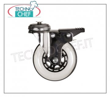 Technochef - Kit 4 elastische Räder, davon 2 mit Bremse, mod. und KIT 4 elastische Räder Durchmesser 125 mm, davon 2 mit Bremse
