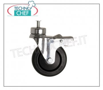 KIT 2 Elastische Räder mit Bremse für Wagen KIT 2 Elastische Räder mit Bremse mit 125 mm Durchmesser für unebene oder äußere Böden