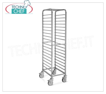TECHNOCHEF - EDELSTAHLWAGEN für 18 GN 1/1 SCHALEN, Geschweißt, Mod.2062S