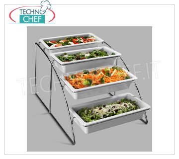 Technochef - DISPLAY FÜR SCHÜSSEL GN 1/3, Mod. MPESP13 Display für GN 1/3 Schalen aus weißem Melamin (ausgenommen), Abmessung mm 360x525x325h.