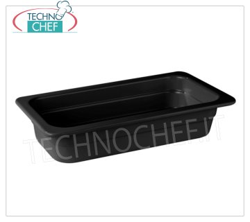 Technochef - GASTRONORM GN 1/3 SCHÜSSEL in SCHWARZEM MELAMIN 1/3 Gastronormbecken aus schwarzem Melamin, Abmessung mm 325 x 175 x 65 h