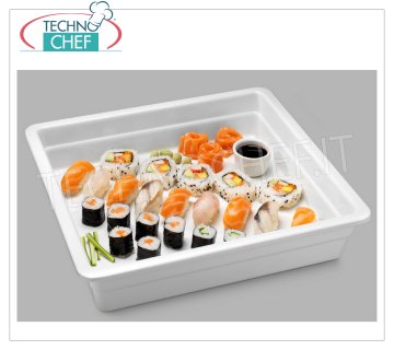 GASTRONORM-TABLETT GN 2/3 aus WEISSEM MELAMIN, Abm. 353 x 325 x 65 mm