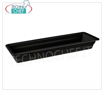 GASTRONORMBEHÄLTER GN 2/4 aus SCHWARZEM MELAMIN, Abm. mm. 530x162x65h