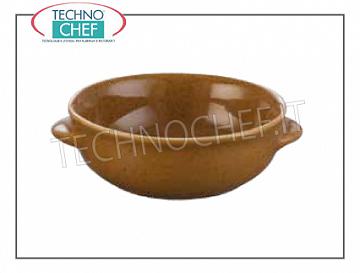 Keramik Porzellan HONEY PAN mit Griffen, 13 cm Durchmesser, H.5, Marke MPS PORZELLAN SARONNO - Erhältlich in Packungen mit 6 Stück